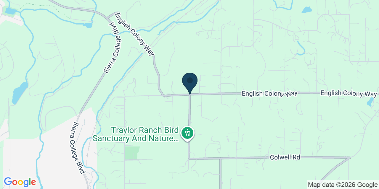 Map showing Penryn, Placer County, CA