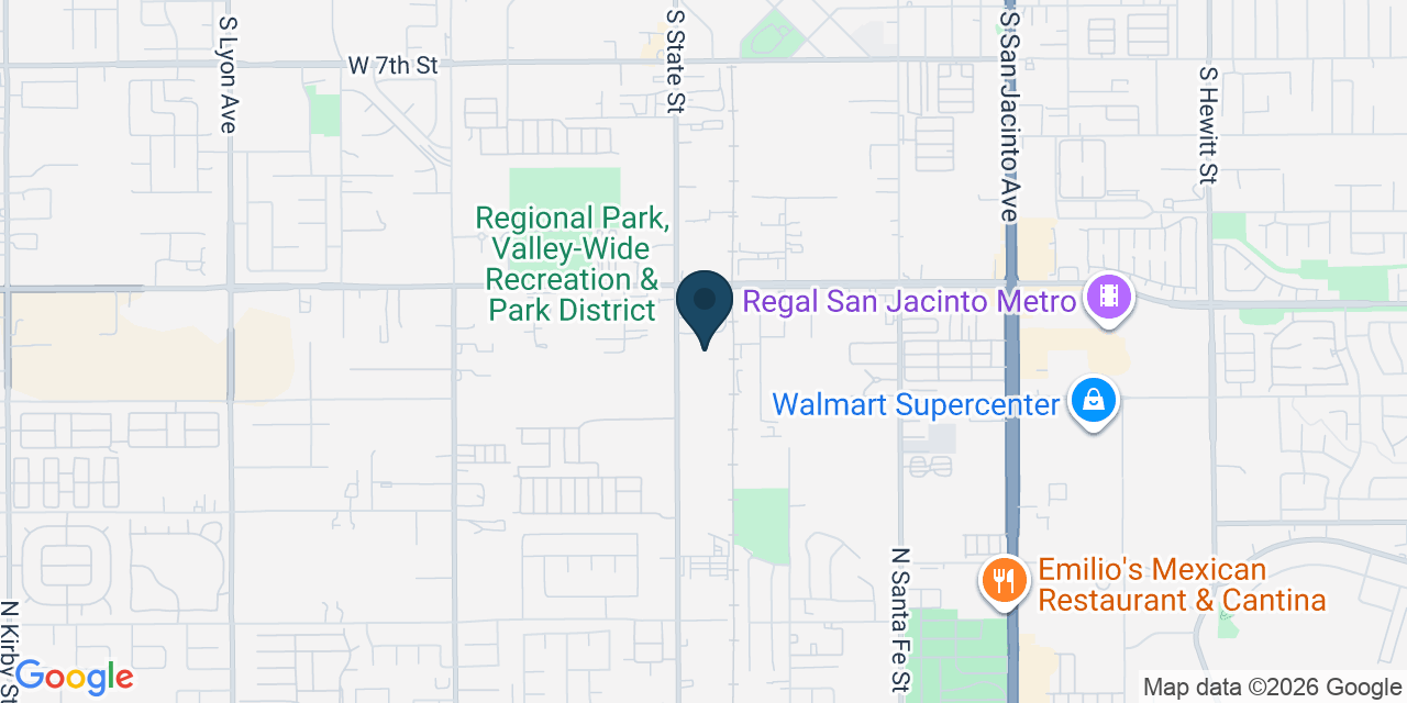 Map showing Hemet, Riverside County, CA