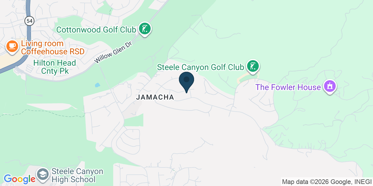 Map showing Jamul, San Diego County, CA