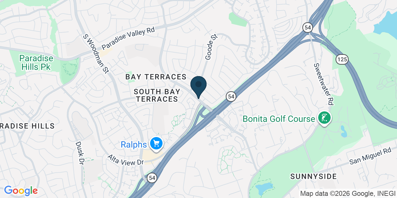 Map showing San Diego County, CA