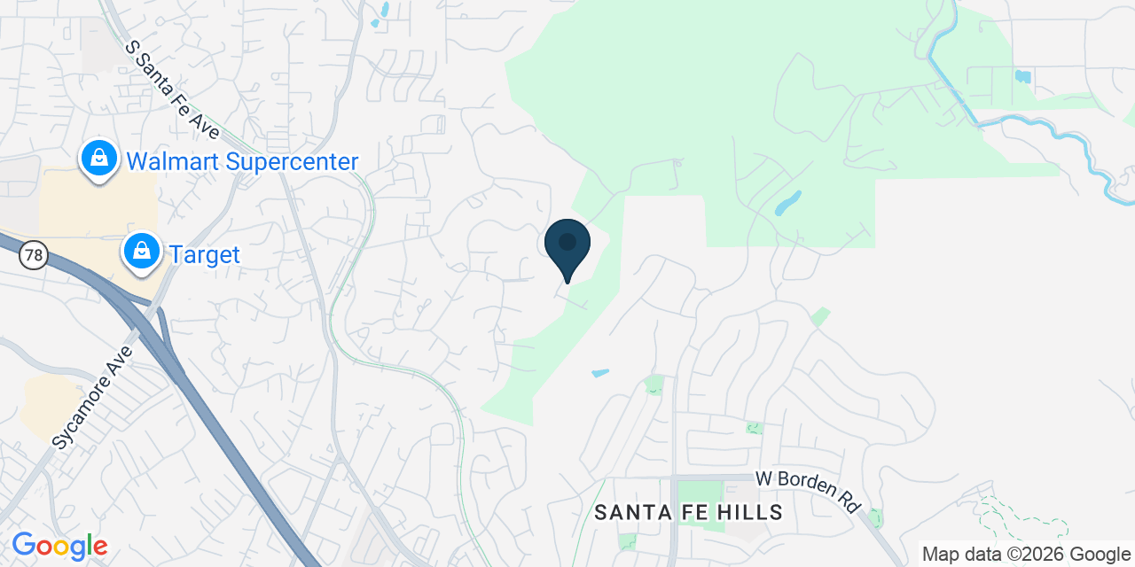 Map showing Vista, San Diego County, CA
