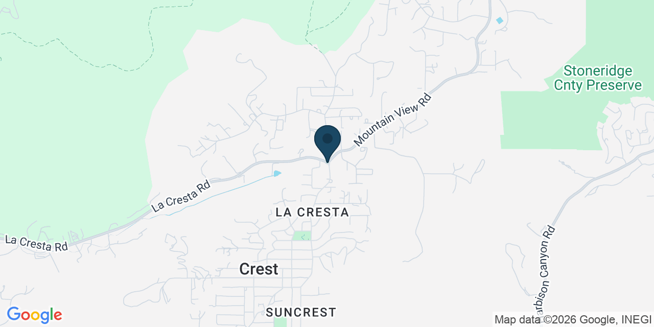 Map showing Crest, San Diego County, CA