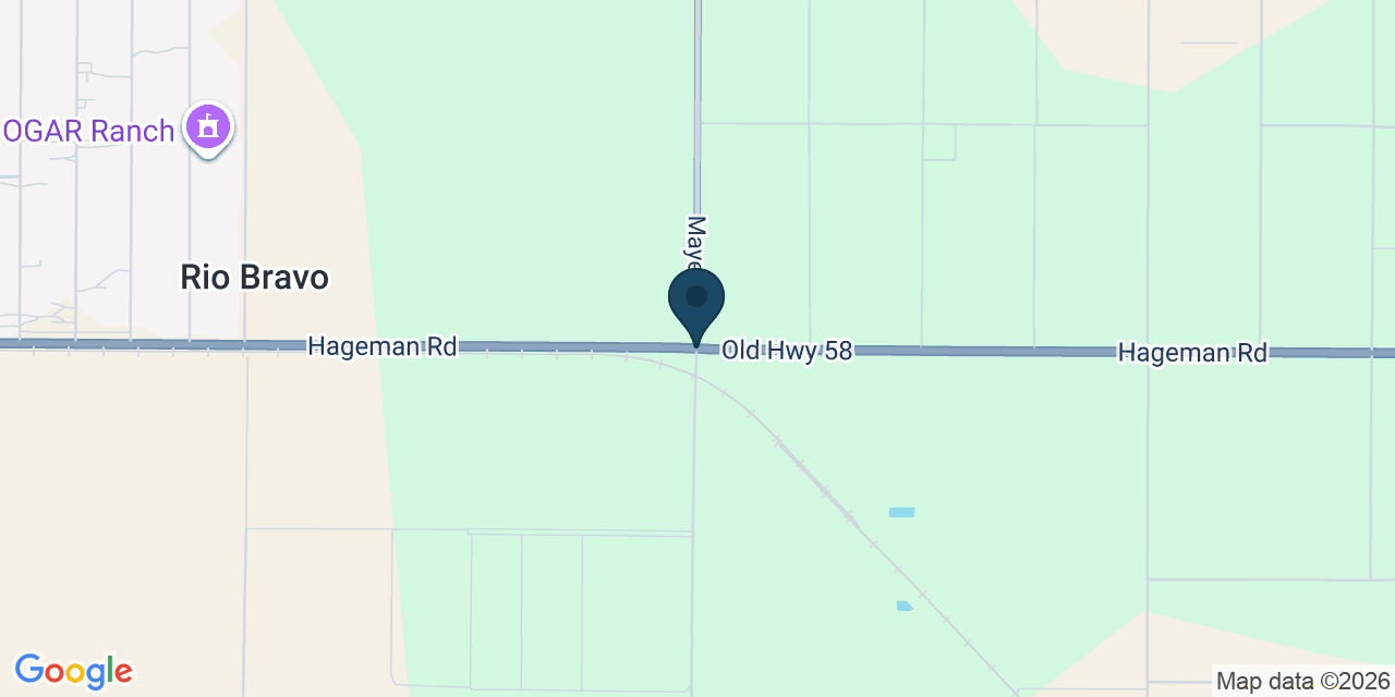 Map showing Kern County, CA