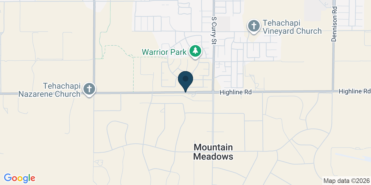 Map showing Kern County, CA