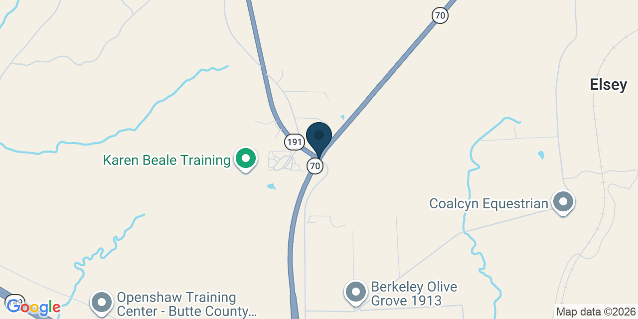 Map showing Butte County, CA