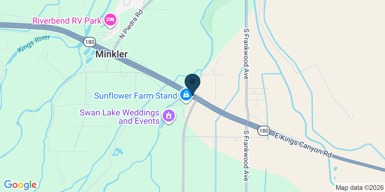 Map showing Minkler, Fresno County, CA