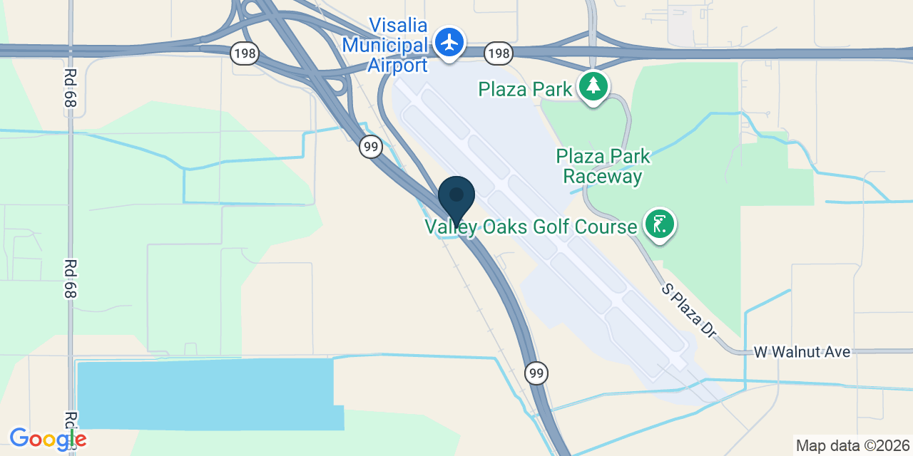 Map showing Visalia, Tulare County, CA