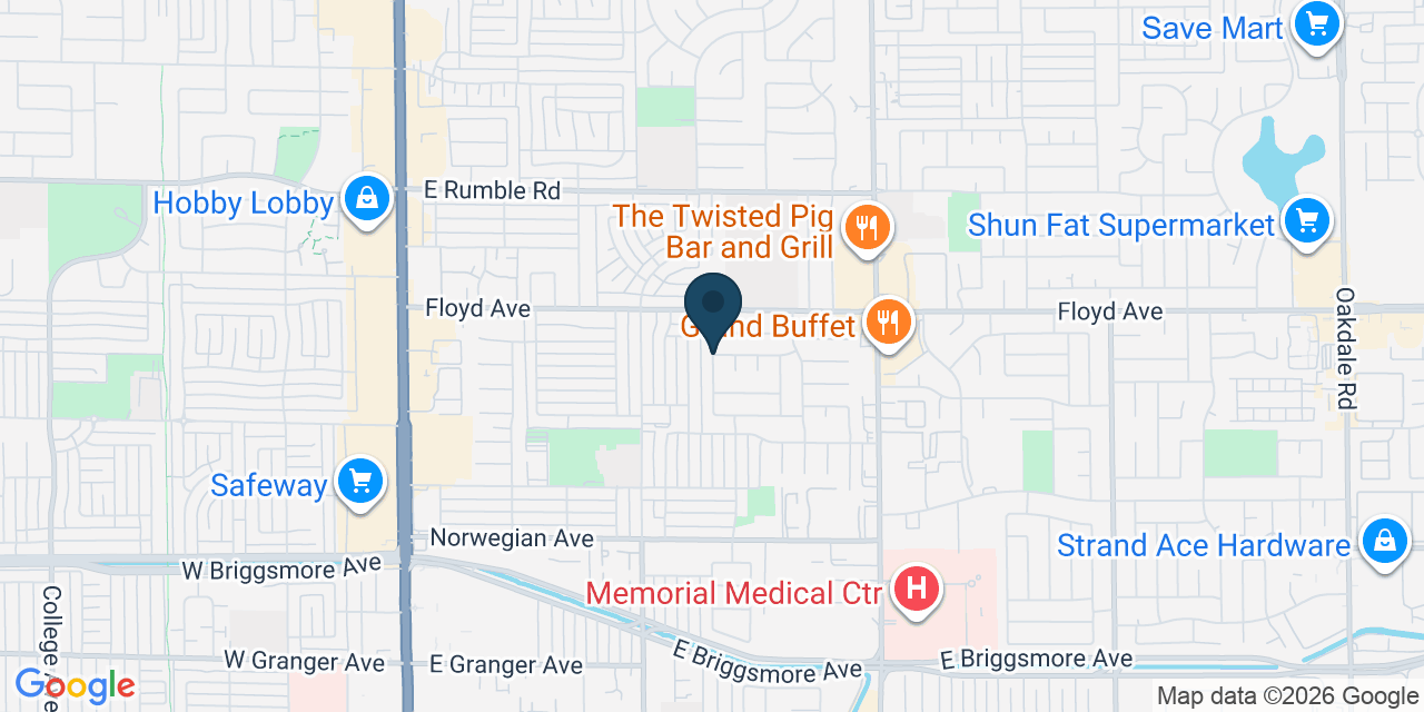 Map showing Modesto, Stanislaus County, CA