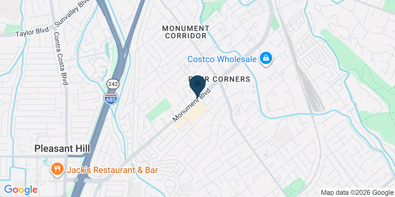Map showing Contra Costa County, CA