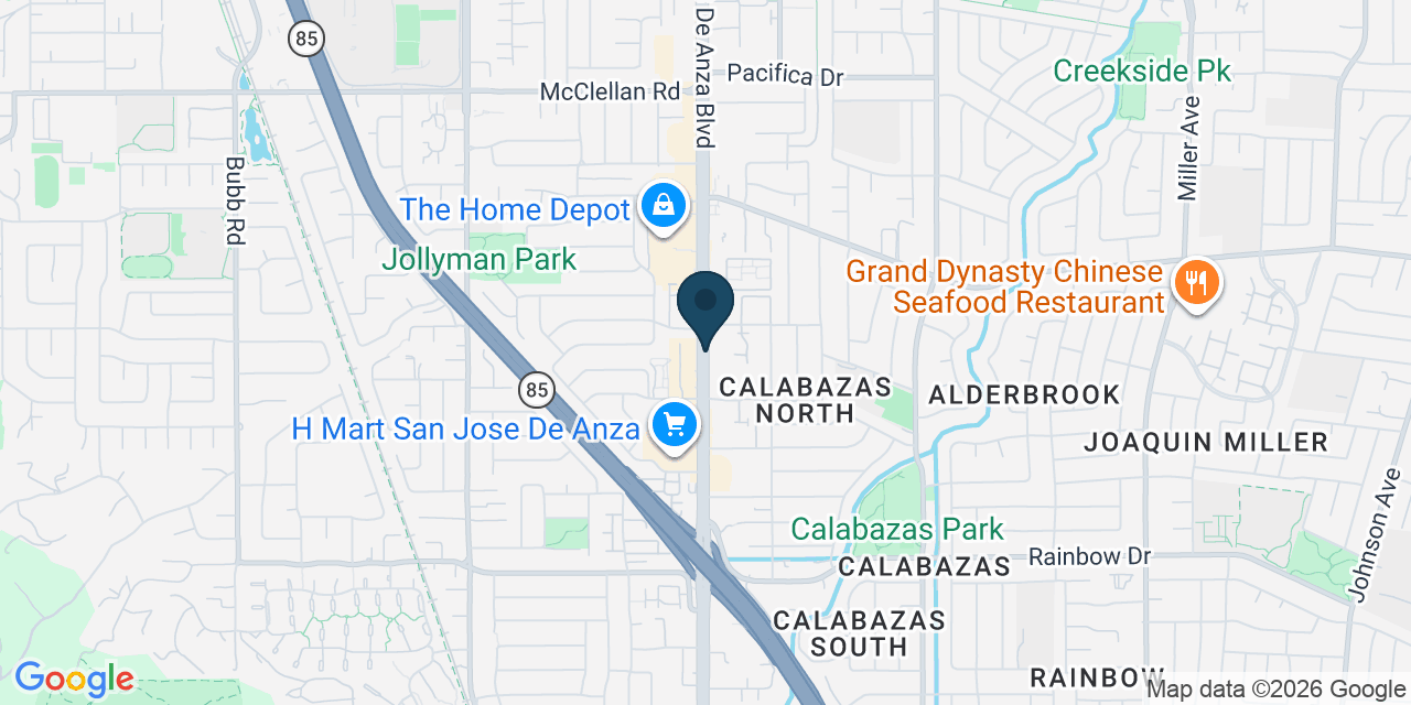 Map showing Santa Clara County, CA