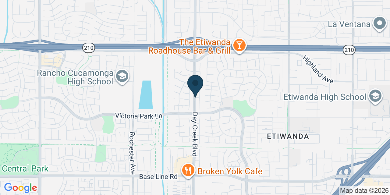 Map showing Rancho Cucamonga, San Bernardino County, CA