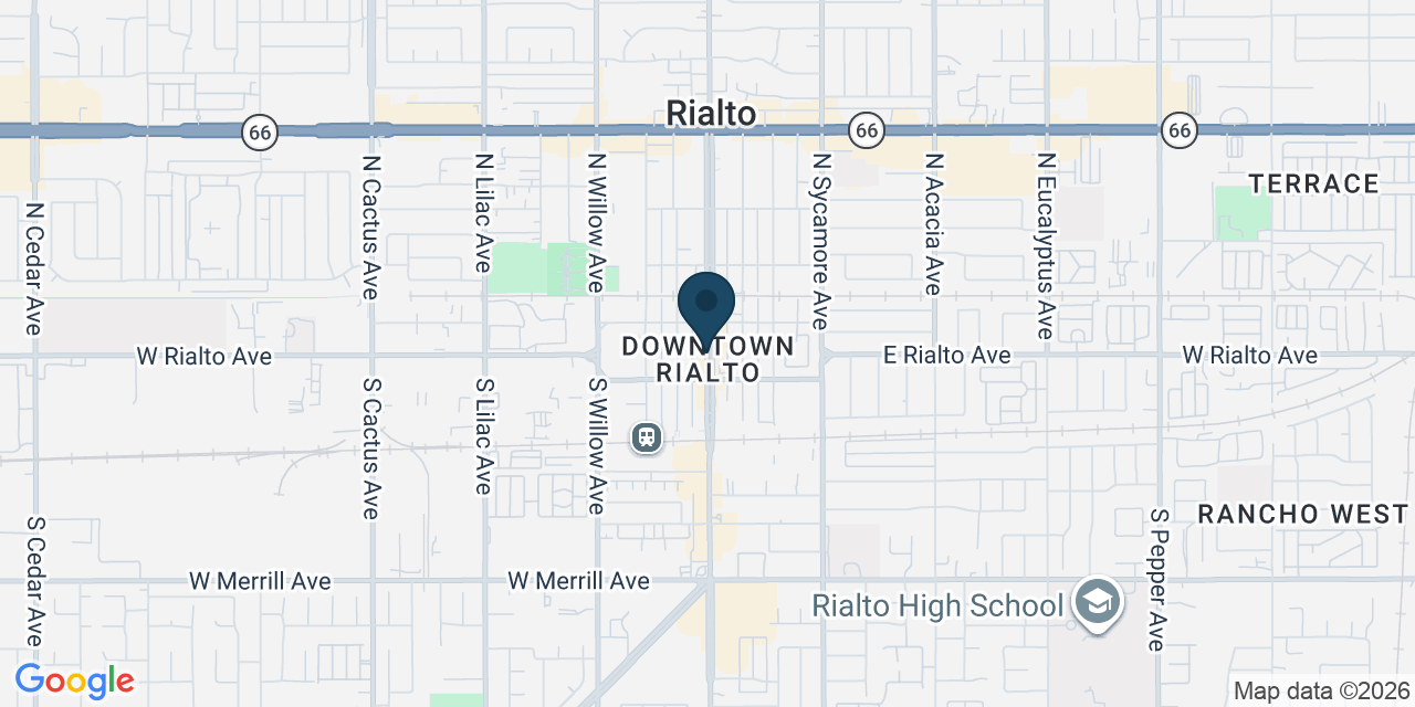 Map showing San Bernardino County, CA