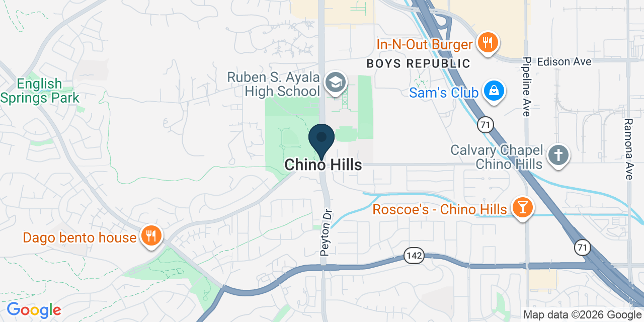 Map showing San Bernardino County, CA