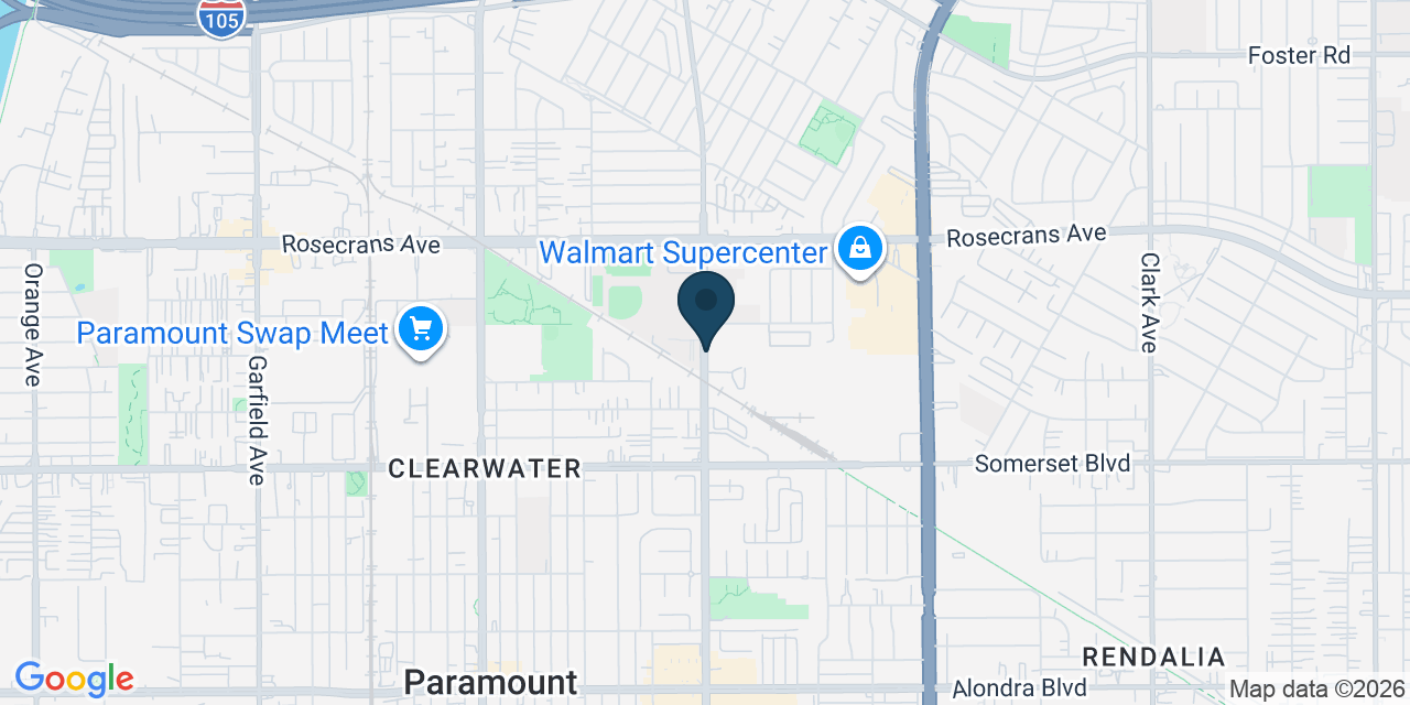 Map showing Los Angeles County, CA