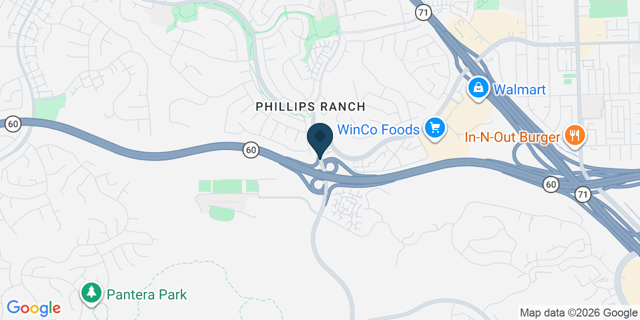 Map showing Pomona, Los Angeles County, CA