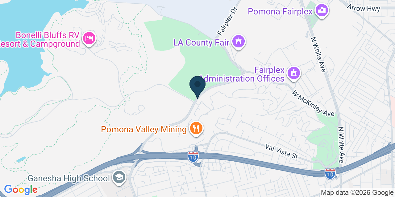 Map showing Los Angeles County, CA