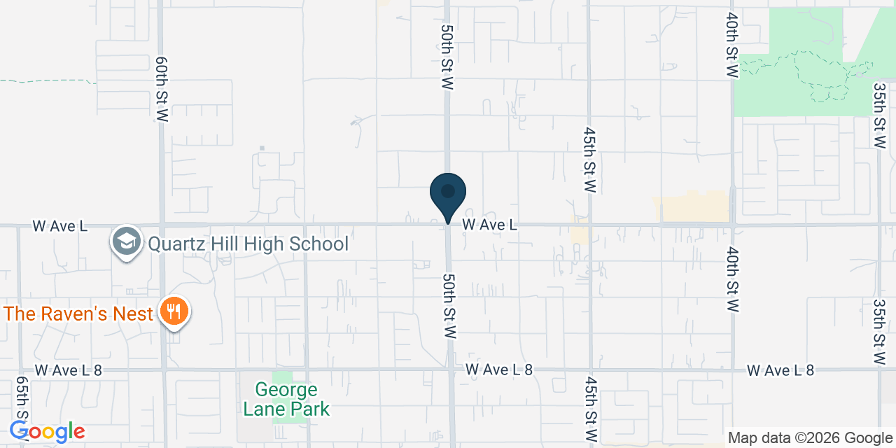 Map showing Quartz Hill, Los Angeles County, CA
