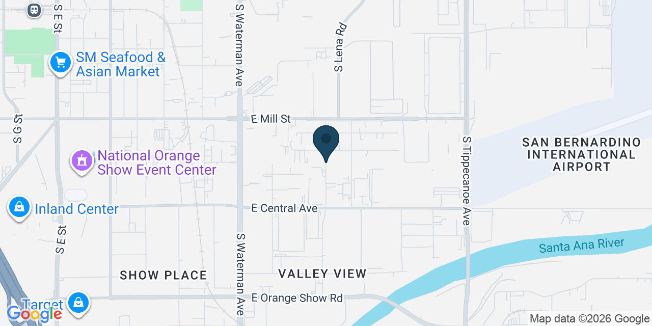 Map showing San Bernardino, San Bernardino County, CA