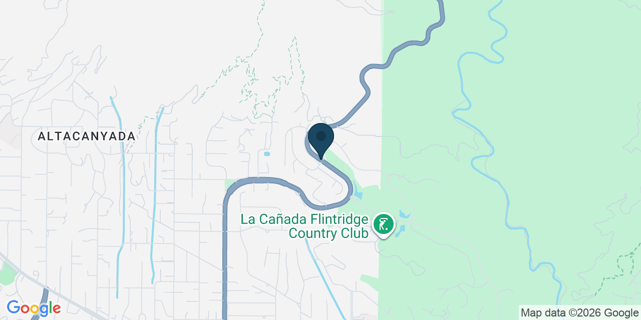 Map showing La Cañada Flintridge, Los Angeles County, CA