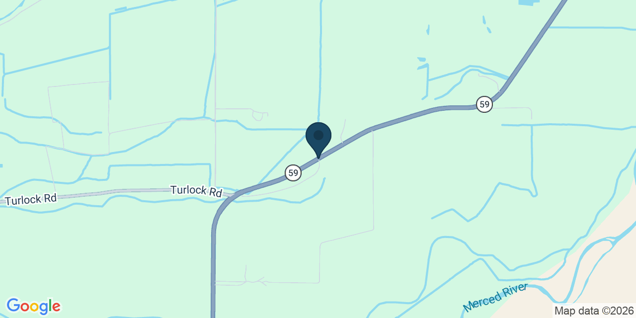Map showing Merced County, CA