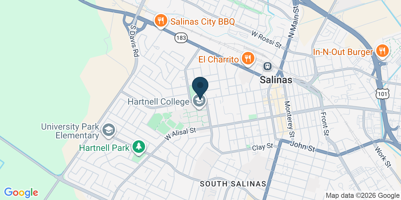 Map showing Salinas, Monterey County, CA