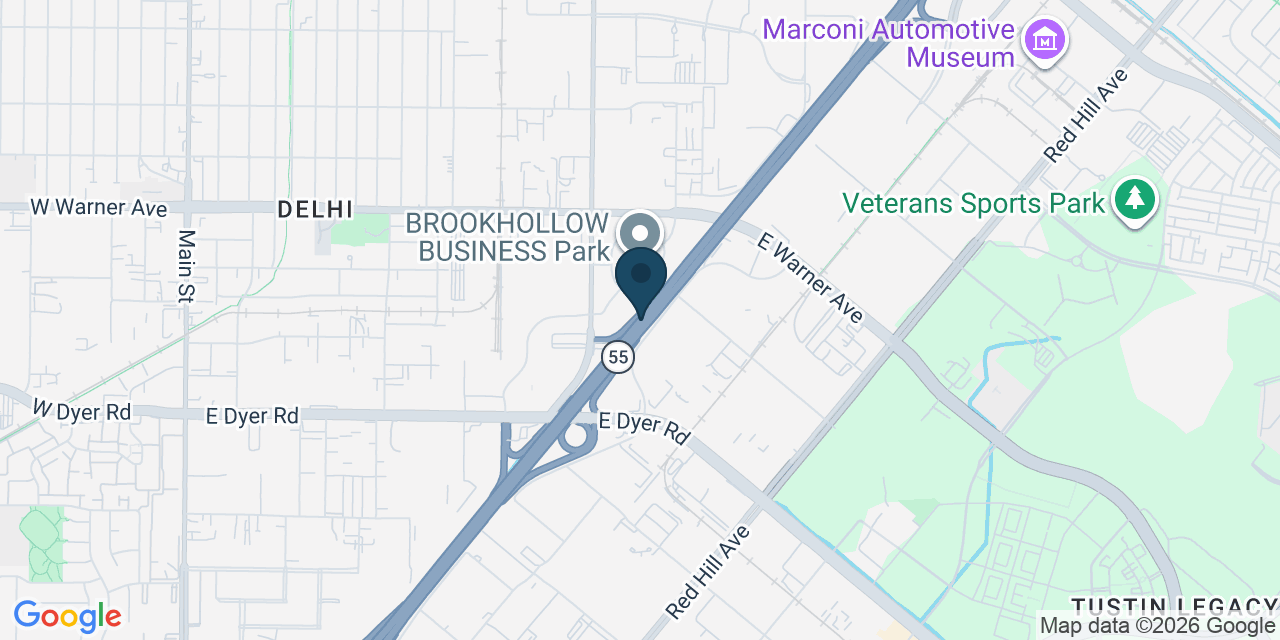 Map showing Orange County, CA
