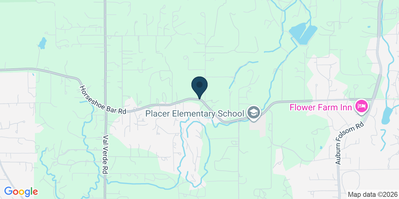 Map showing Placer County, CA