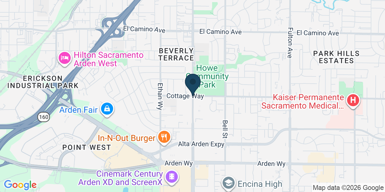 Map showing Arden-Arcade, Sacramento County, CA