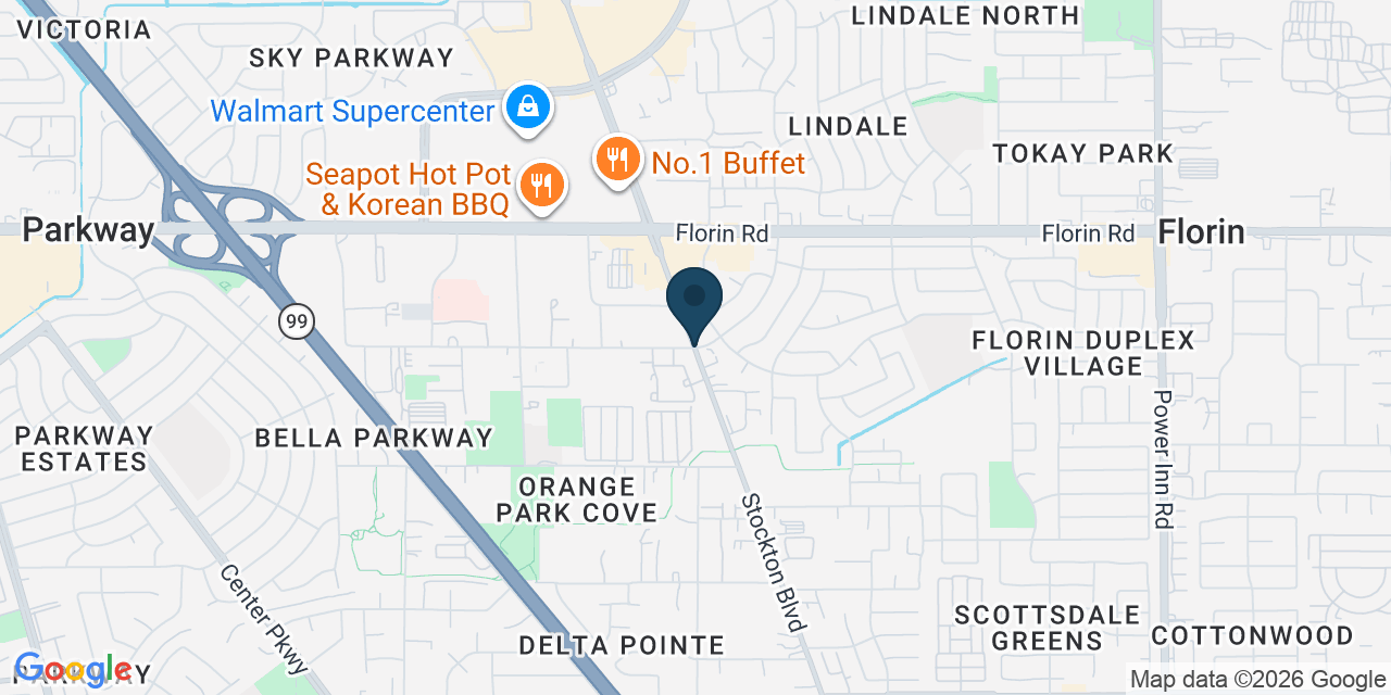 Map showing Florin, Sacramento County, CA