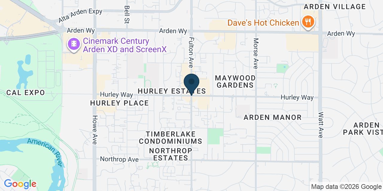 Map showing Arden-Arcade, Sacramento County, CA