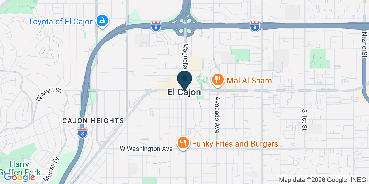 Map showing El Cajon, San Diego County, CA
