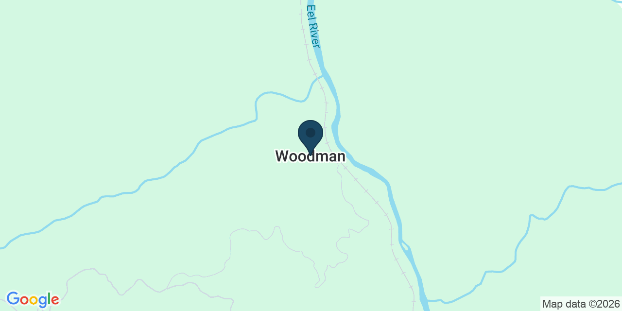Map showing Woodman, Mendocino County, CA