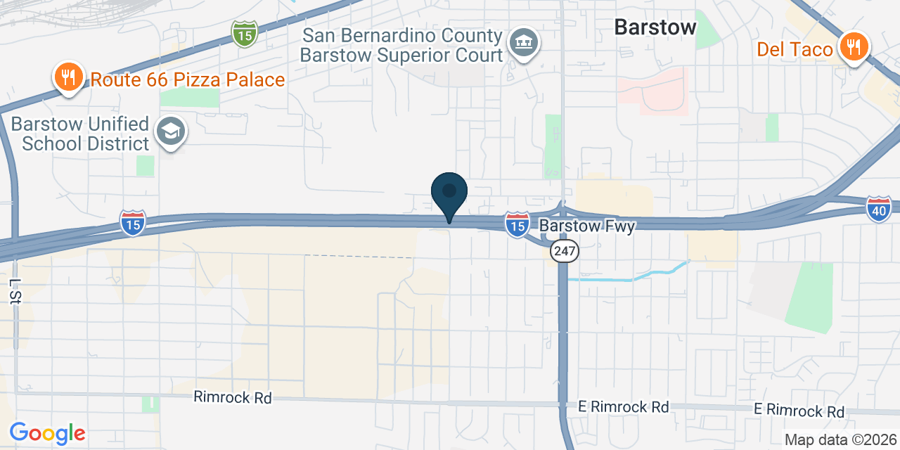 Map showing Barstow, San Bernardino County, CA