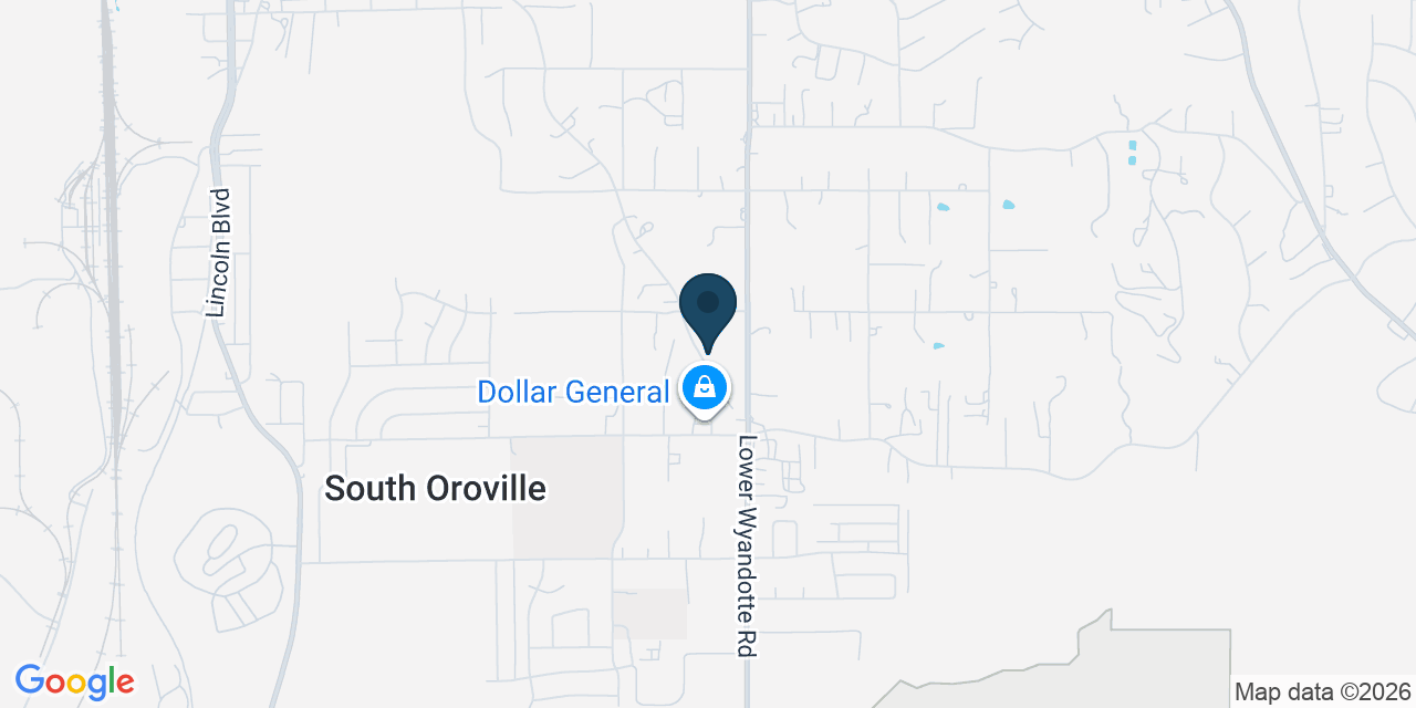 Map showing Oroville, Butte County, CA