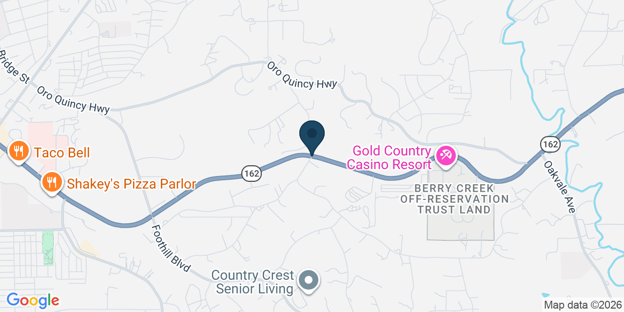 Map showing Oroville East, Butte County, CA