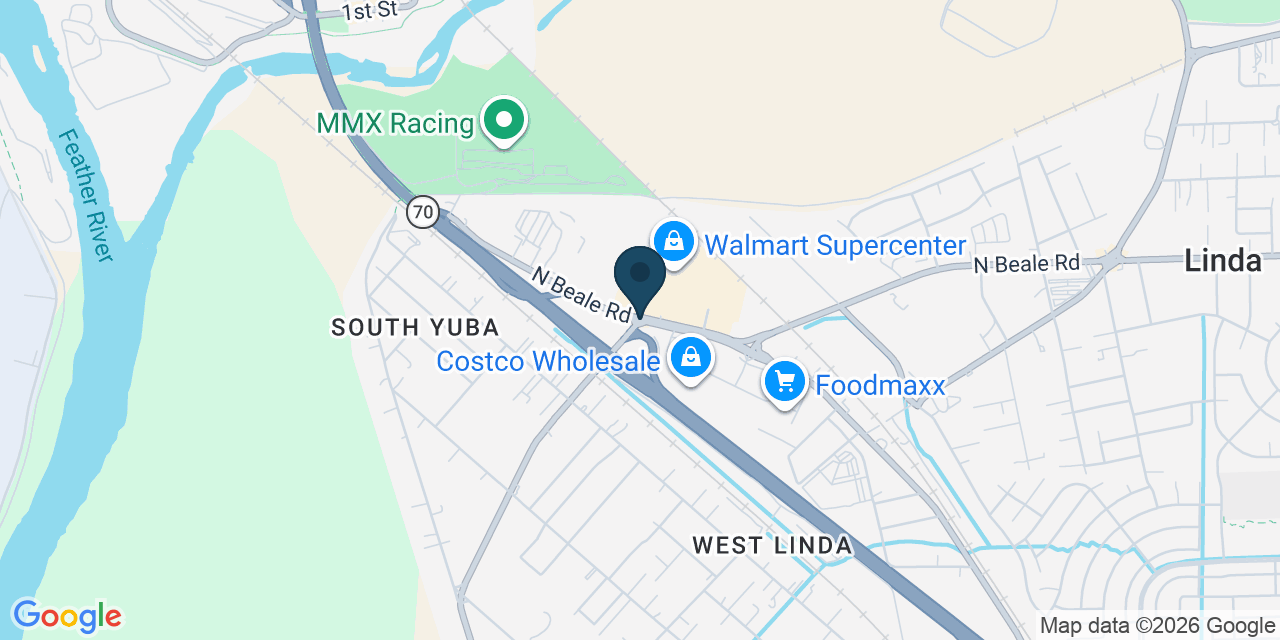 Map showing Linda, Yuba County, CA