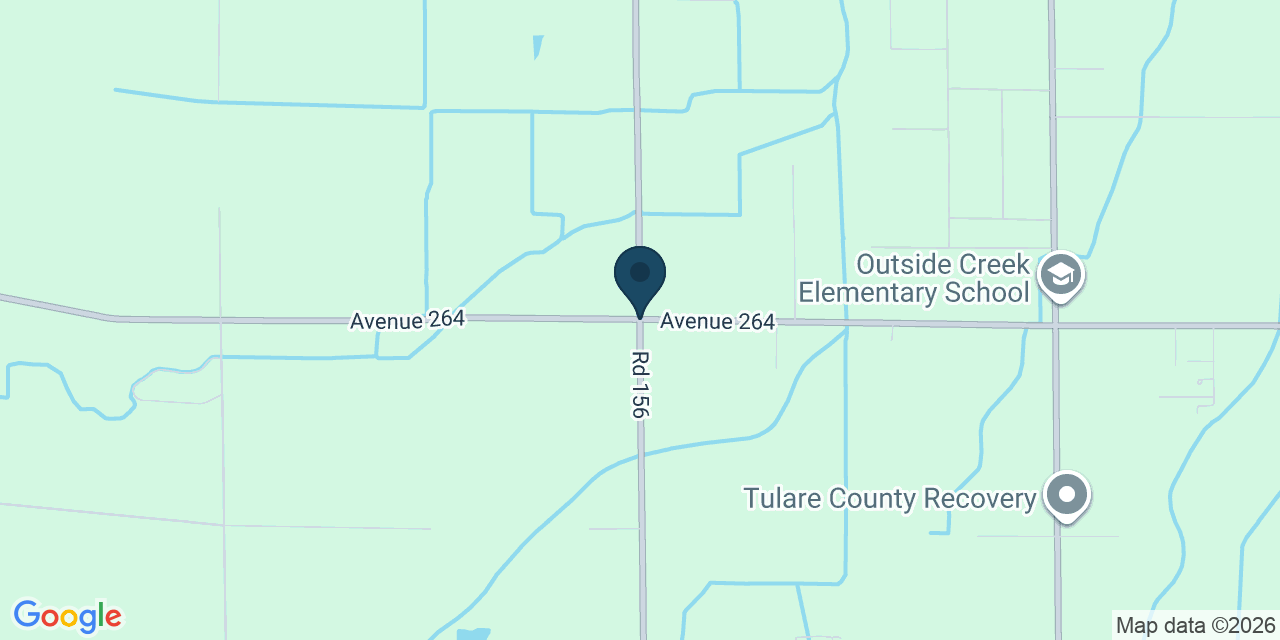 Map showing Tulare County, CA
