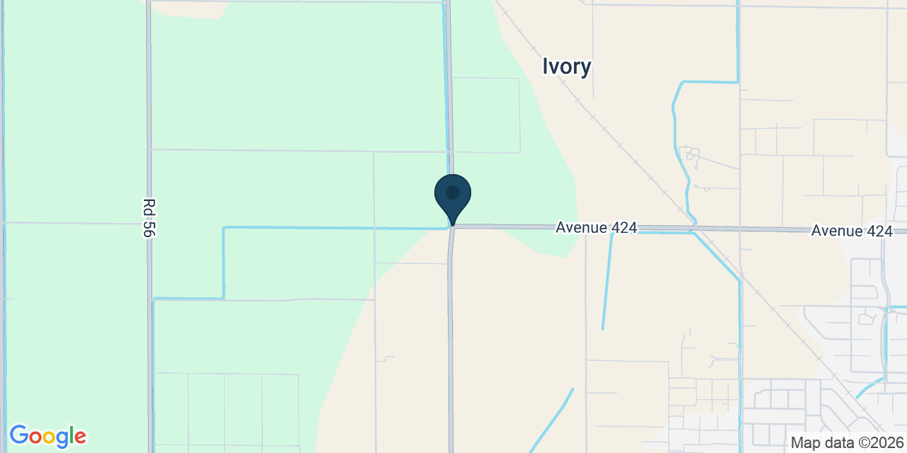 Map showing Tulare County, CA
