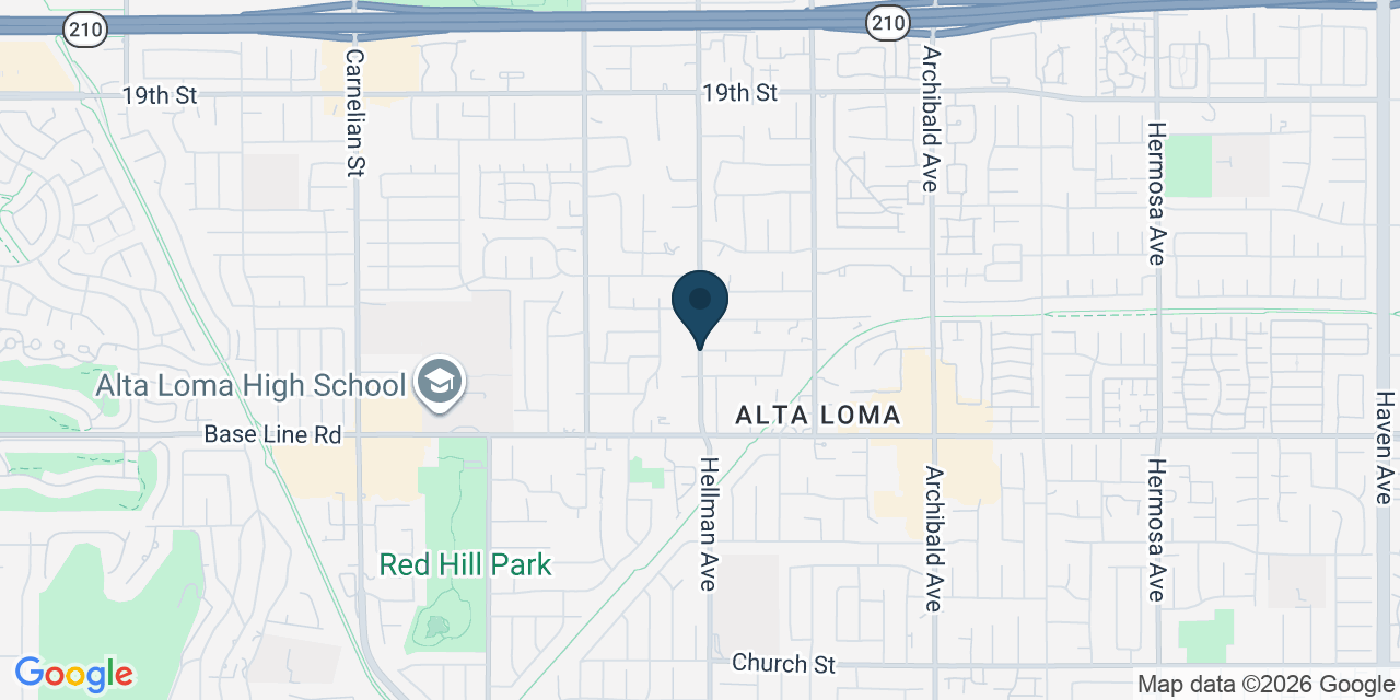 Map showing Rancho Cucamonga, San Bernardino County, CA