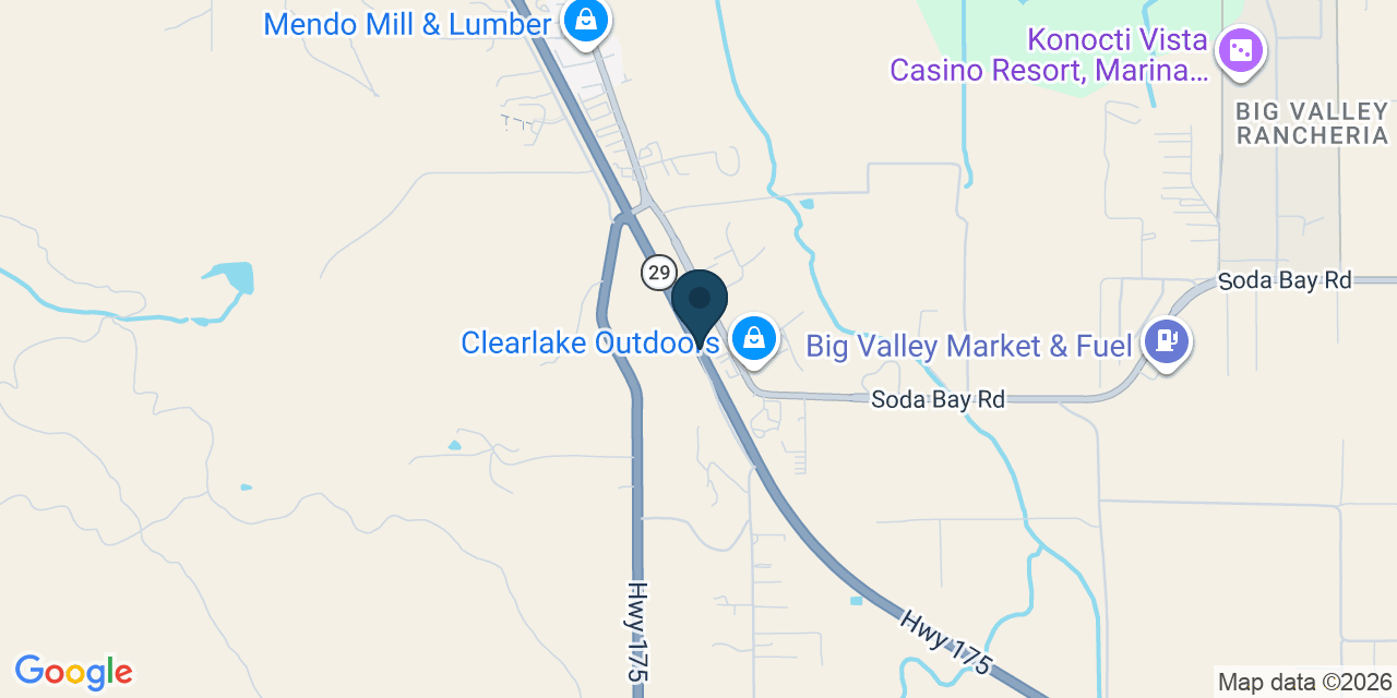 Map showing Lakeport, Lake County, CA