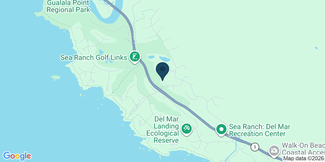 Map showing Sea Ranch, Sonoma County, CA