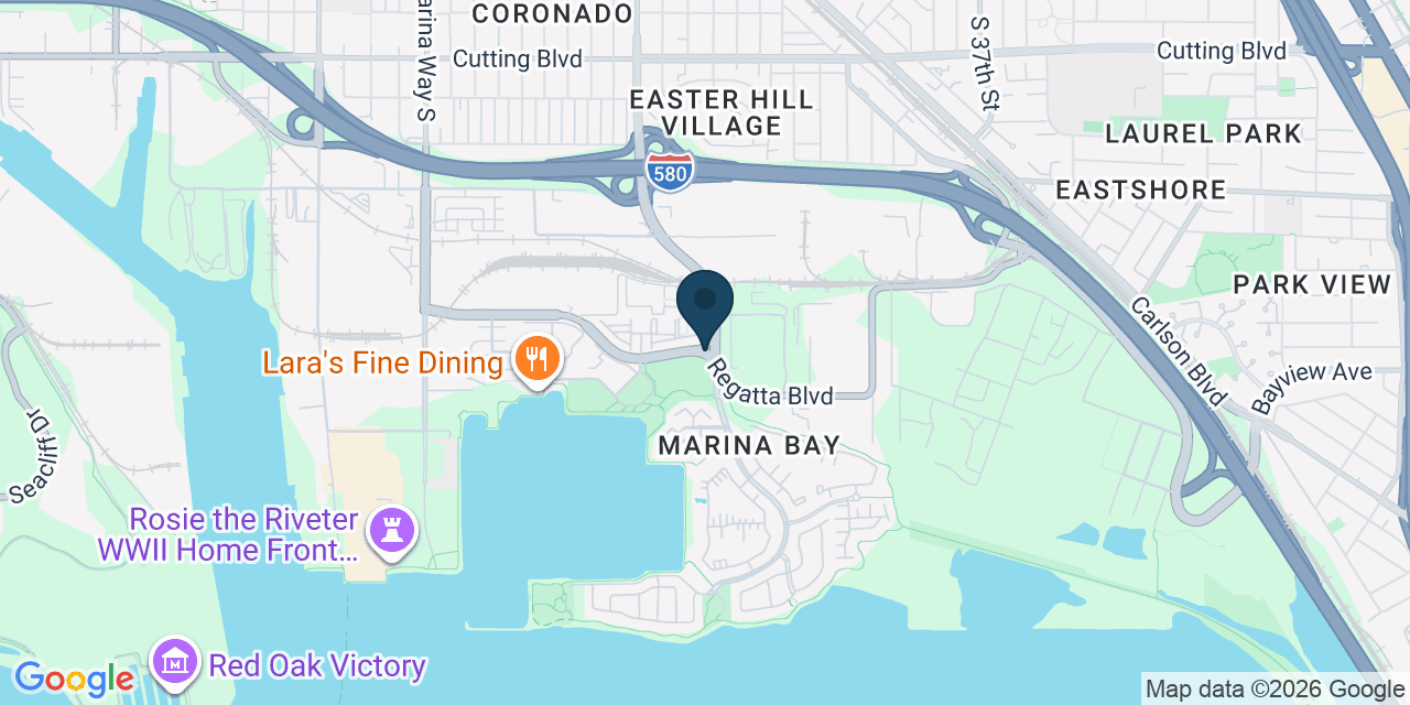 Map showing Richmond, Contra Costa County, CA
