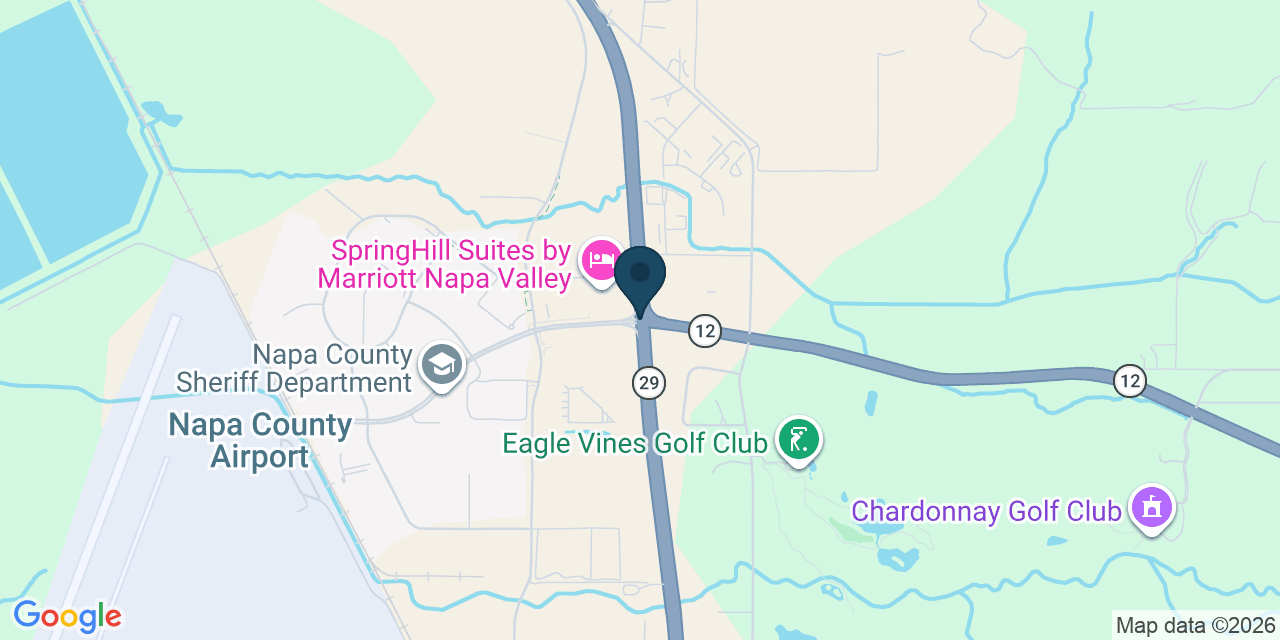 Map showing Napa County, CA