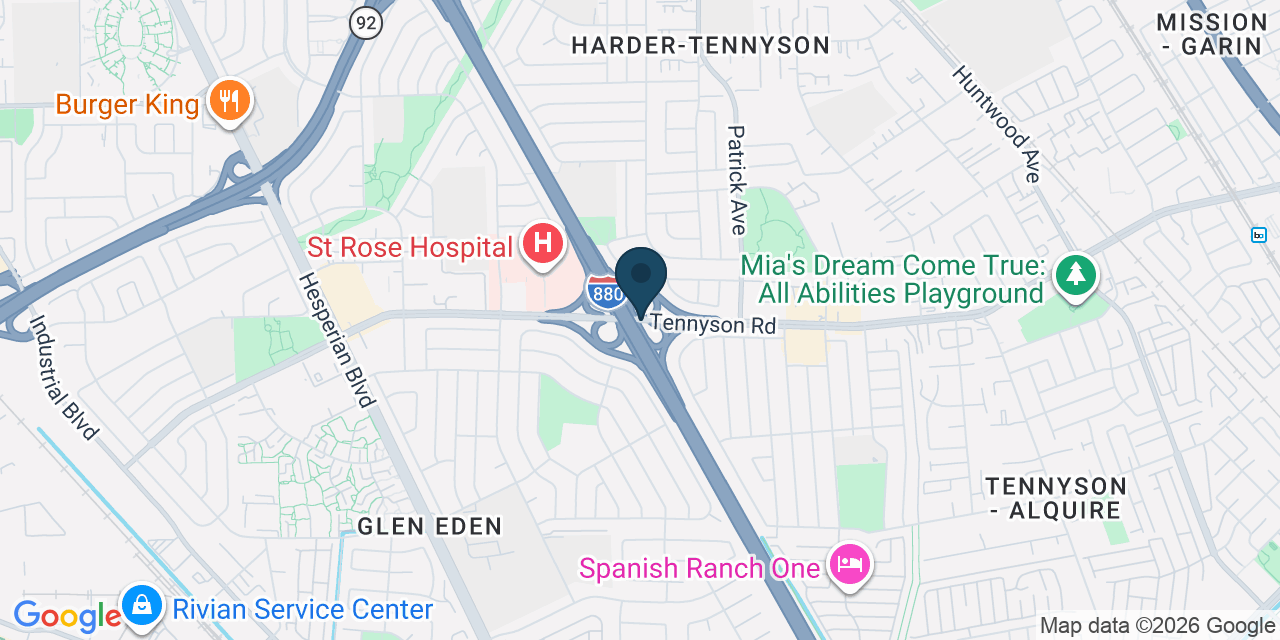 Map showing Hayward, Alameda County, CA