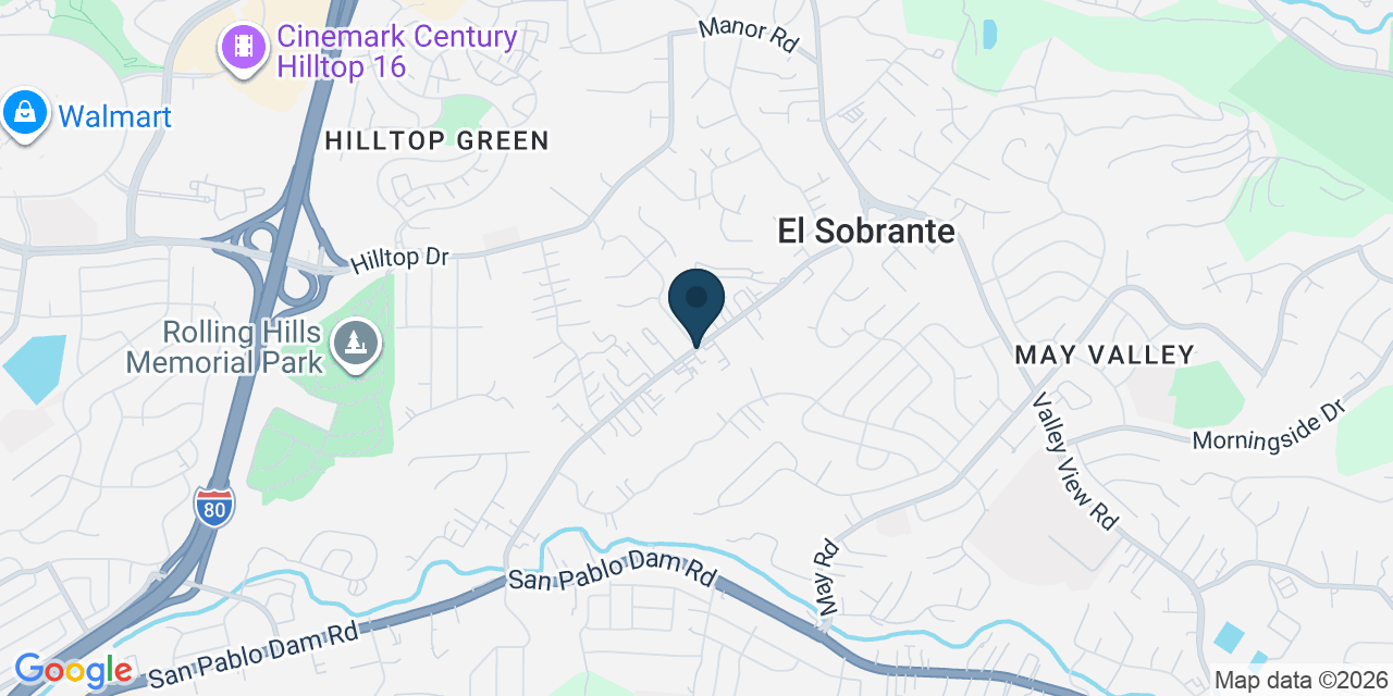 Map showing El Sobrante, Contra Costa County, CA