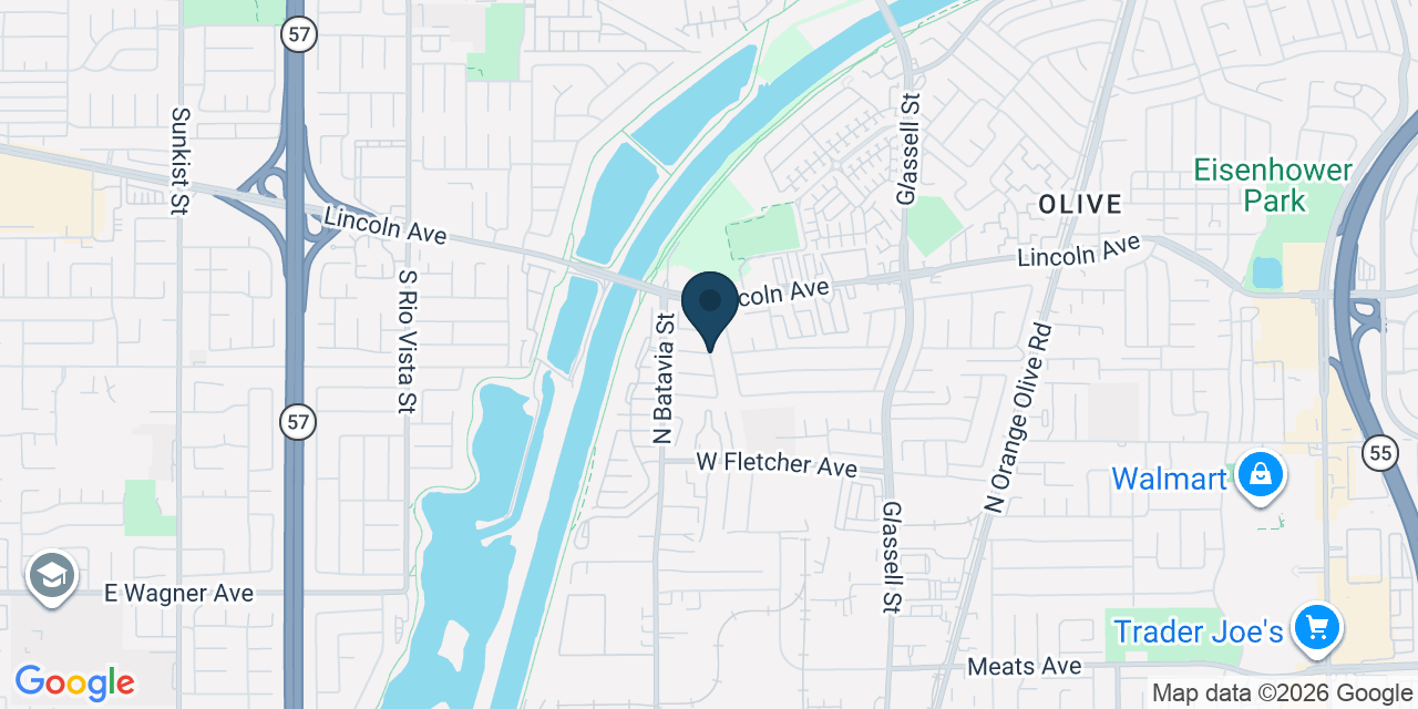Map showing Orange, Orange County, CA