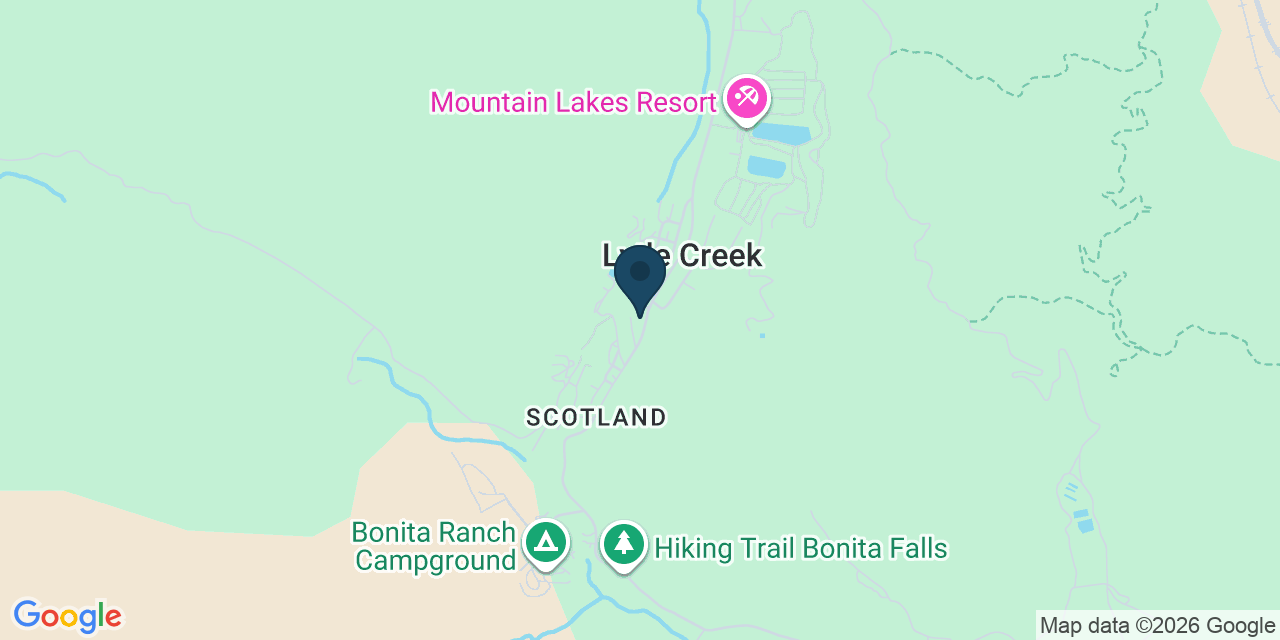 Map showing Lytle Creek, San Bernardino County, CA