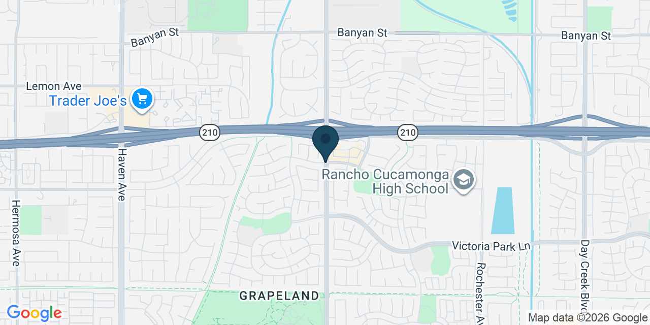 Map showing Rancho Cucamonga, San Bernardino County, CA