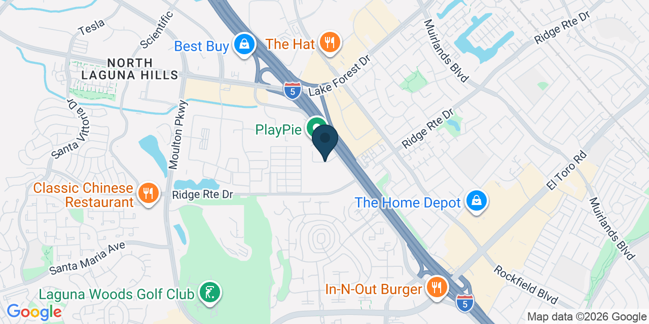 Map showing Laguna Hills, Orange County, CA