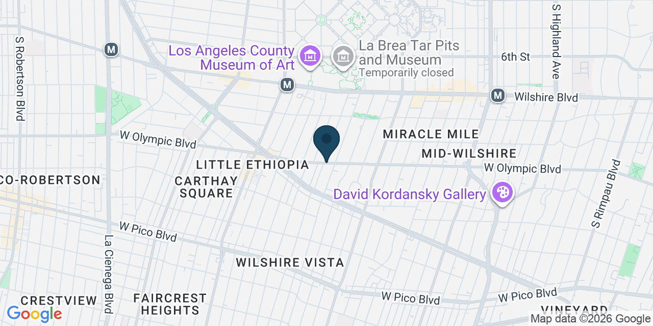 Map showing Los Angeles County, CA